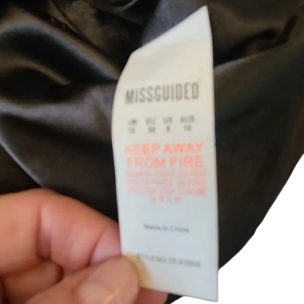 Missguided Jacket Dress Black Long Sleeved Button‎ Front Size 6 - Picture 10 of 14